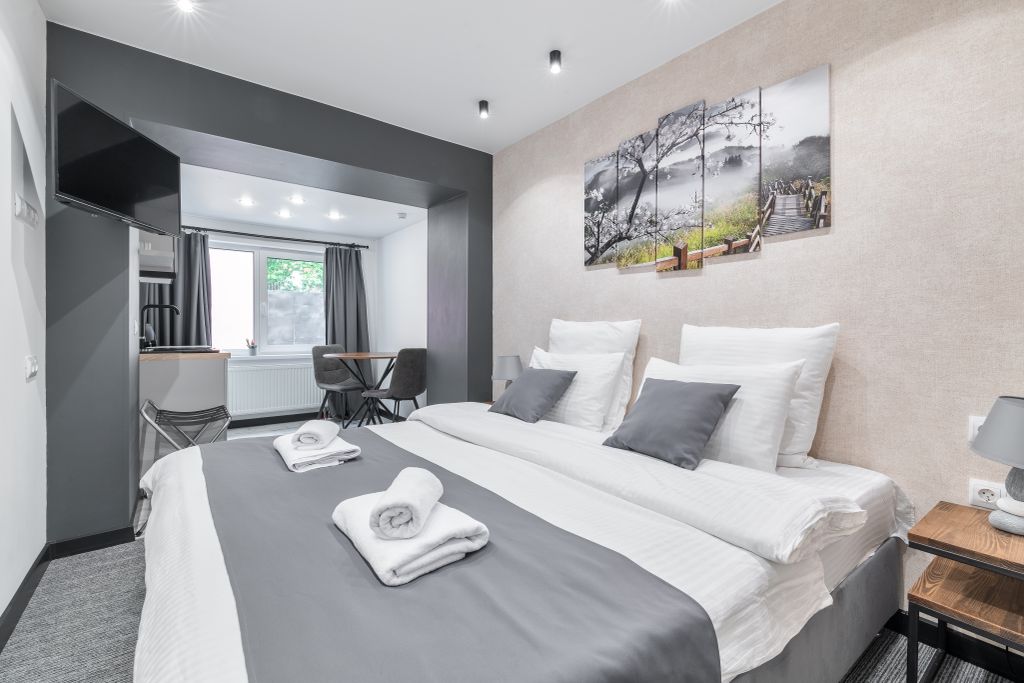 Двухместный номер с 1 кроватью и кухней