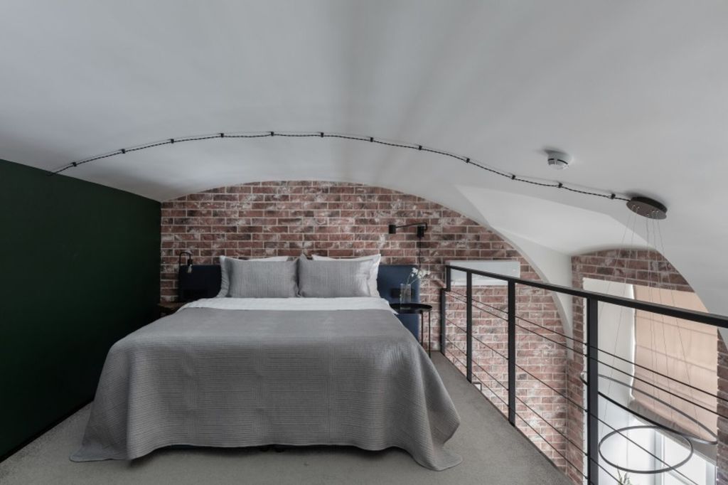 Двухместный номер с 1 кроватью Дюплекс с мини-кухней и видом на улицу 36 кв.