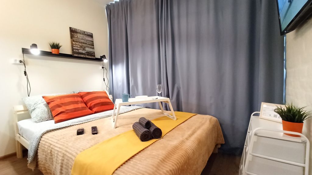 Двухместный с 1 кроватью Квартира-студия возле ЖД Вокзала для проживания двоих гостей