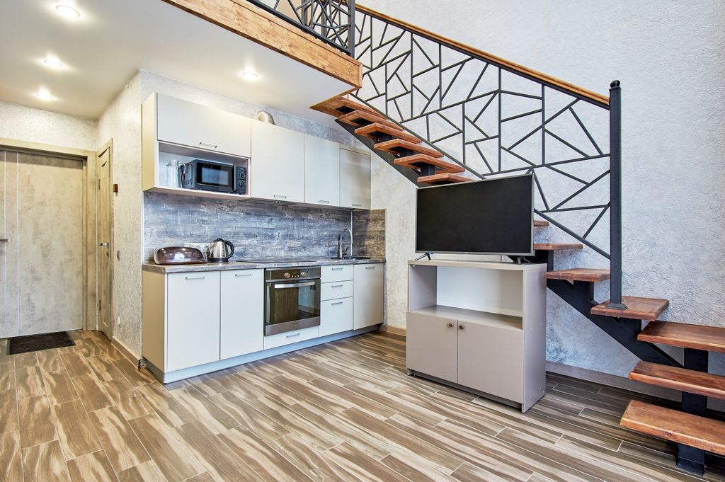 Семейный номер двухуровневый номер с двумя спальнями и гостиной