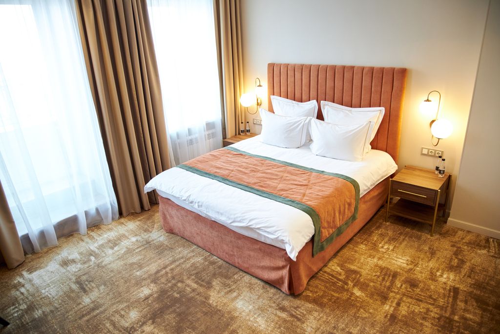 Двухместный номер с 1 кроватью king-size студио с террасой, вид на Неву