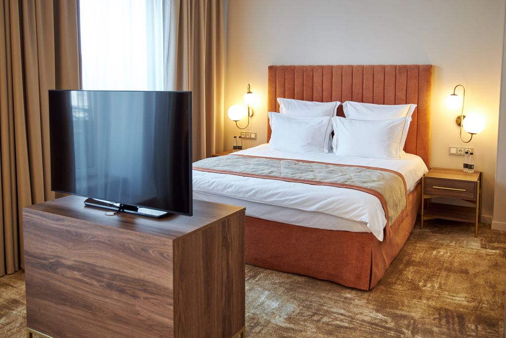 Двухместный номер с 1 кроватью king-Size Полулюкс с террасой | Вид на Неву