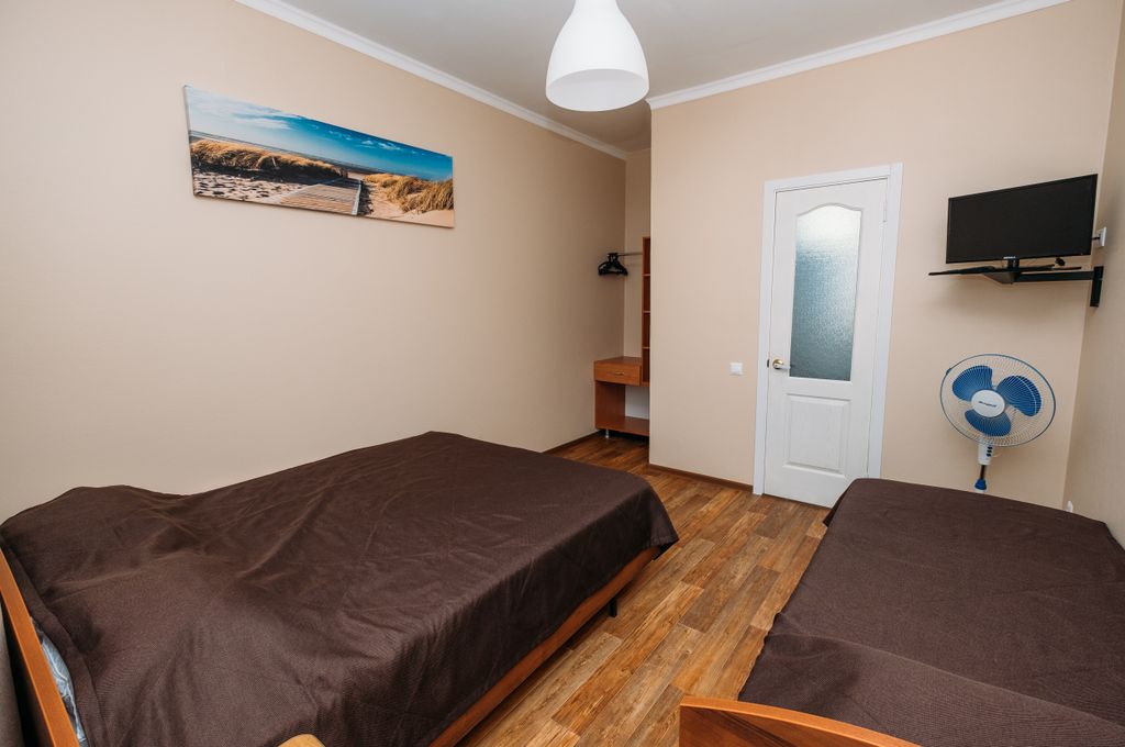 Двухместный номер с 2 отдельными кроватями бюджет с 1 дополнительным местом