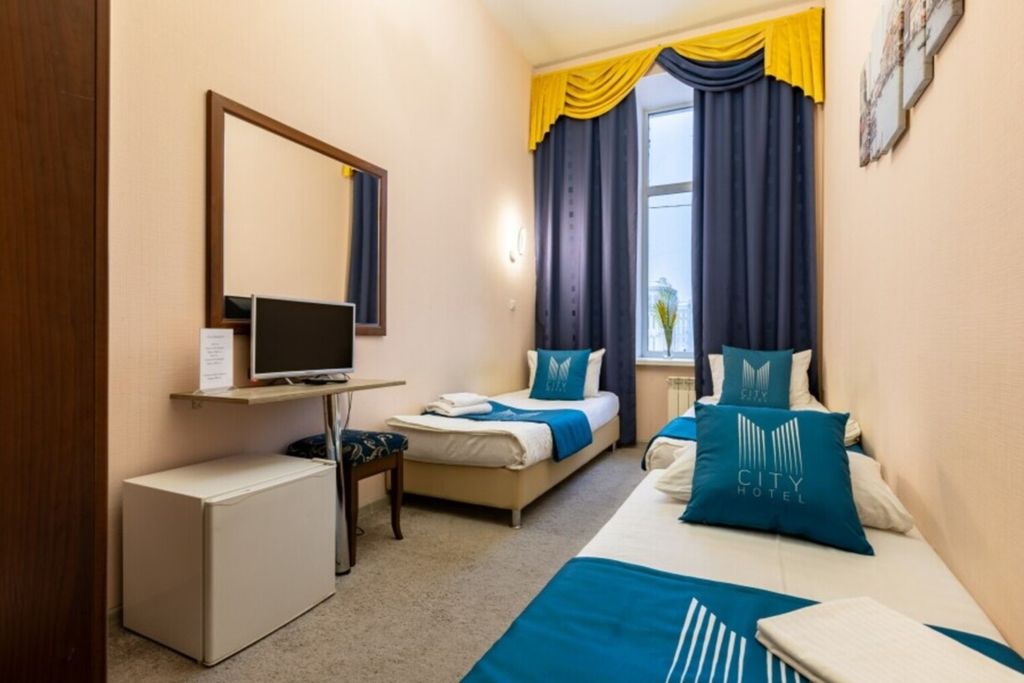 Трёхместный с раздельными кроватями в центре города