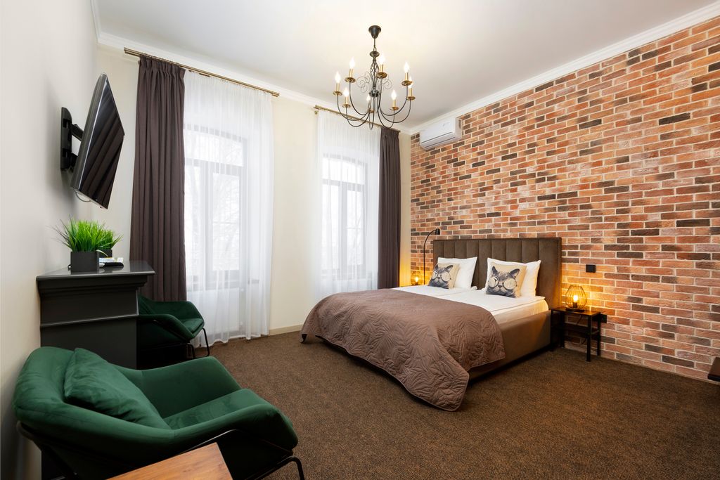 Семейный апартамент loft c камином