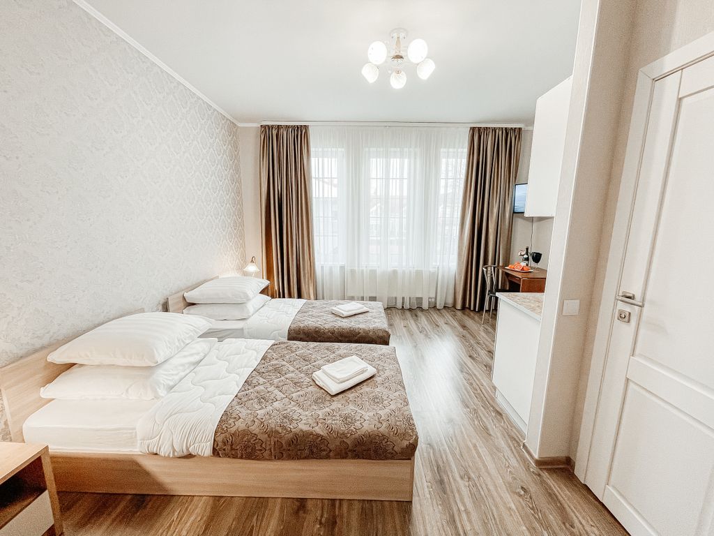 Апартаменты две односпальные кровати