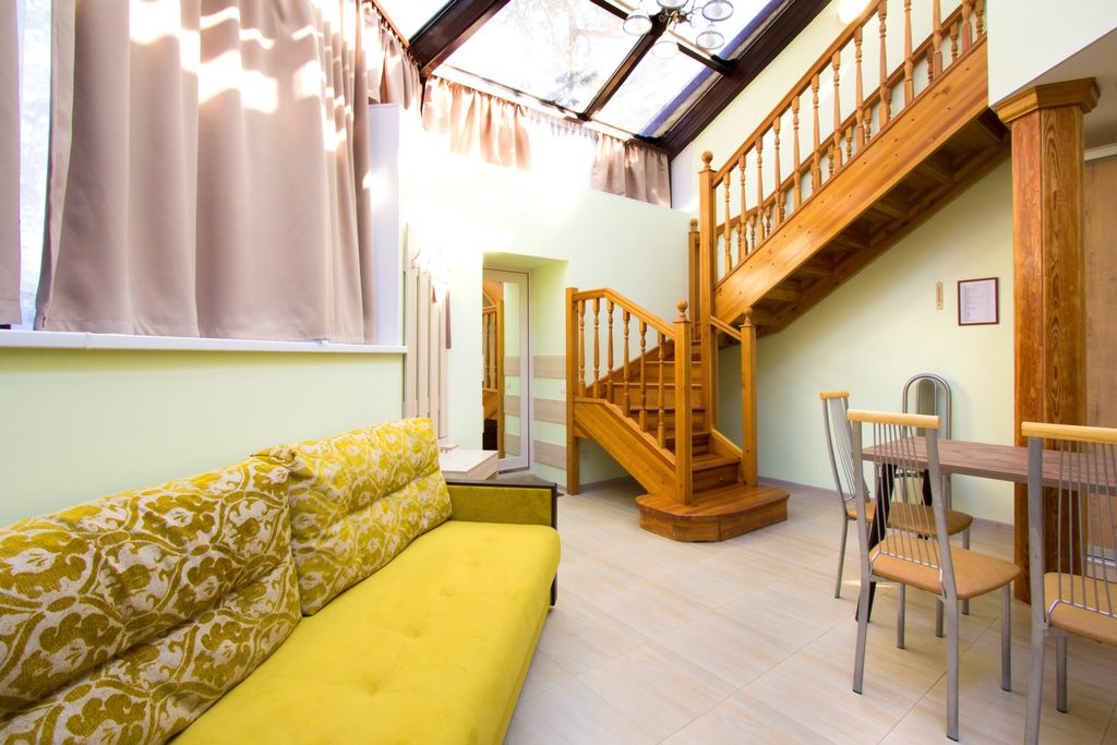 Двухместный номер с 1 кроватью двухуровневые апартаменты №10 с кухней и сауной