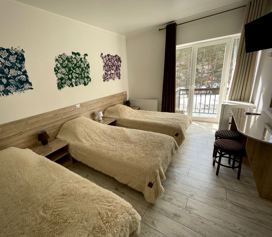 Трёхместный номер стандарт с видом на горы