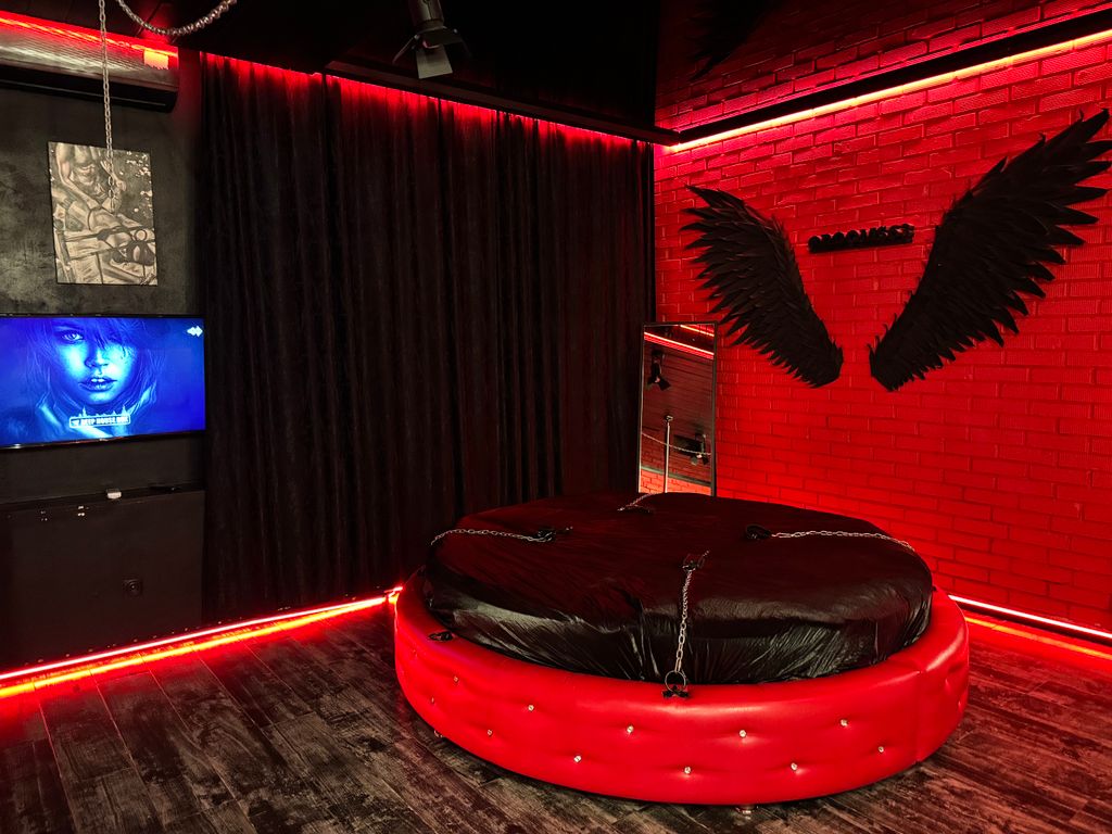 Двухместный с 1 кроватью Красный в стиле BDSM