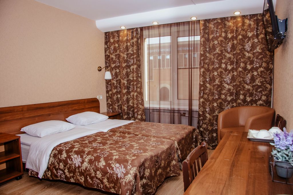 Двухместный номер с 2 отдельными кроватями эконом с видом на город