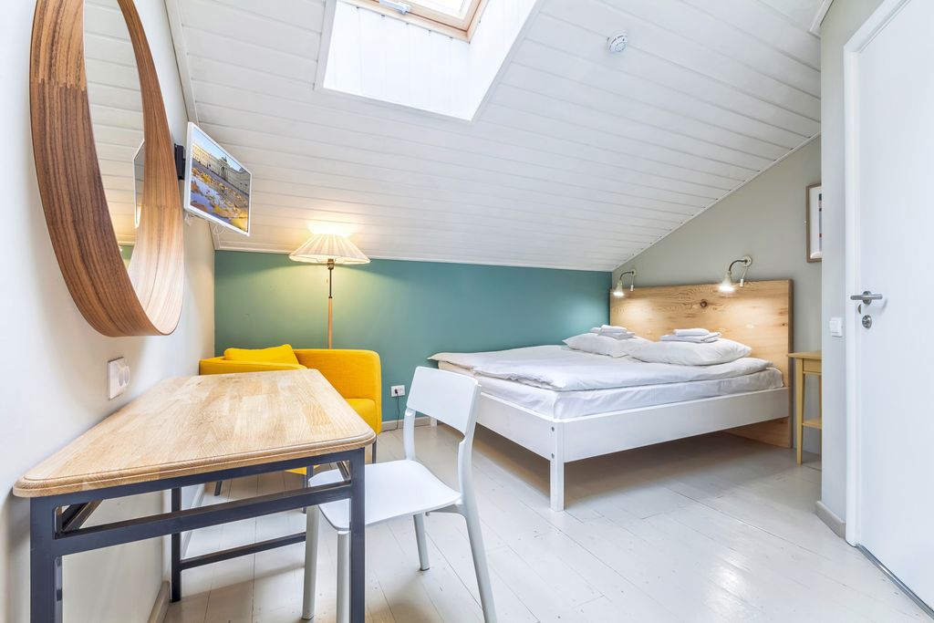 Двухместный номер с 1 кроватью на мансарде