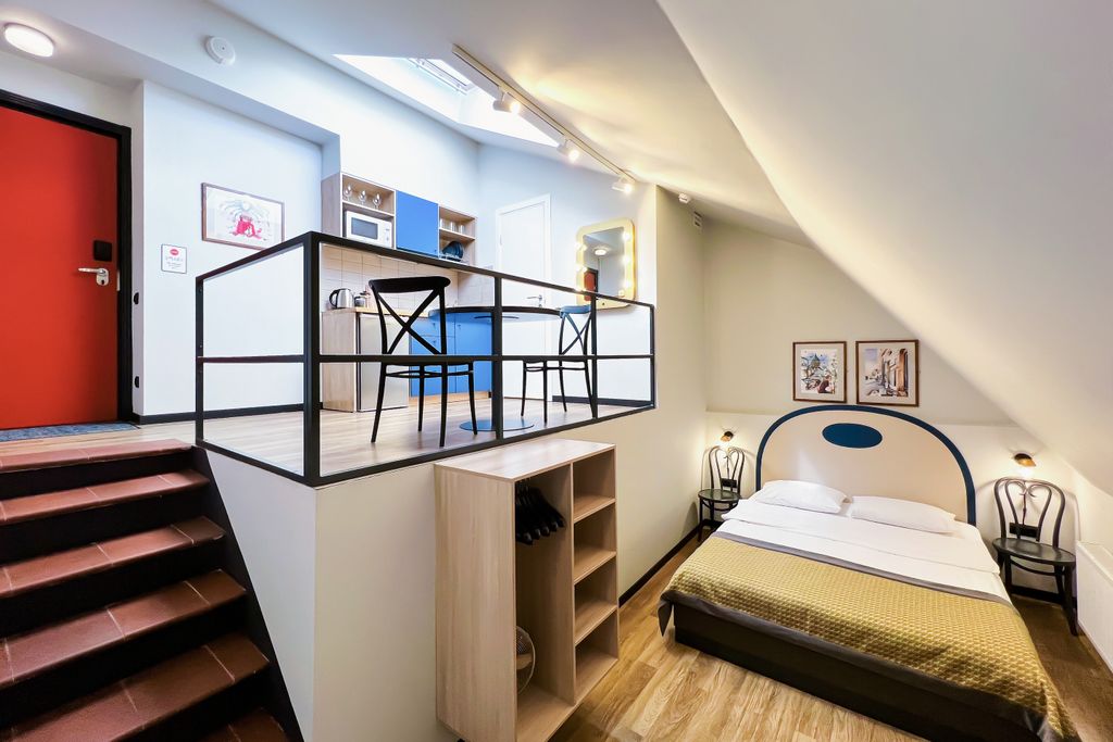 Двухместный номер с 1 кроватью комфортный на мансарде