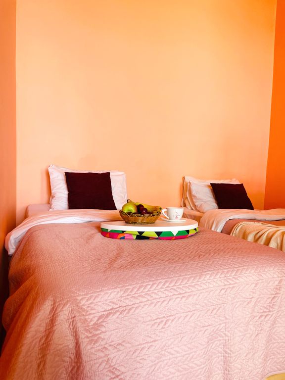 Двухместный номер с 2 отдельными кроватями с кухней и видом на море