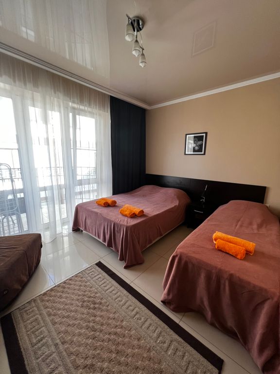 Трёхместный номер полулюкс с балконом