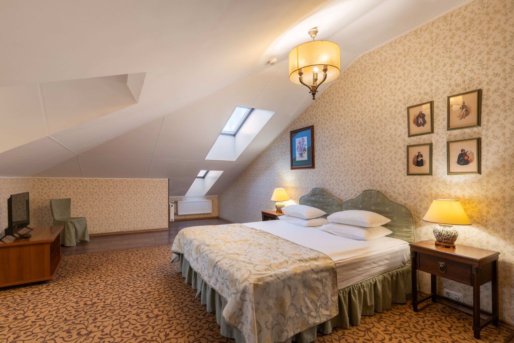 Двухместный номер с 1 кроватью Мансарда