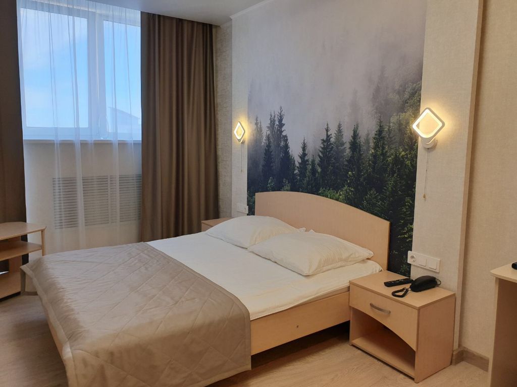 Двухместный номер с 1 кроватью высшей категории студия Лес