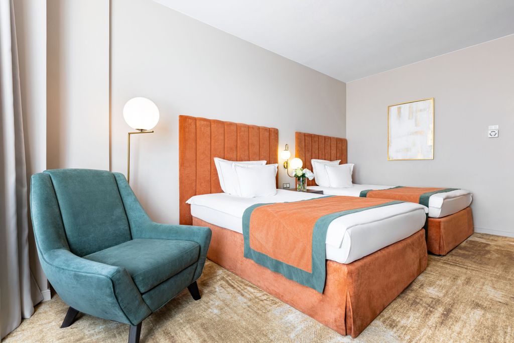 Двухместный номер с 2 отдельными кроватями студио с видом на город