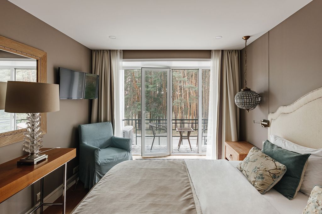 Двухместный номер с 1 кроватью или 2 кроватями с видом на сад, стандарт