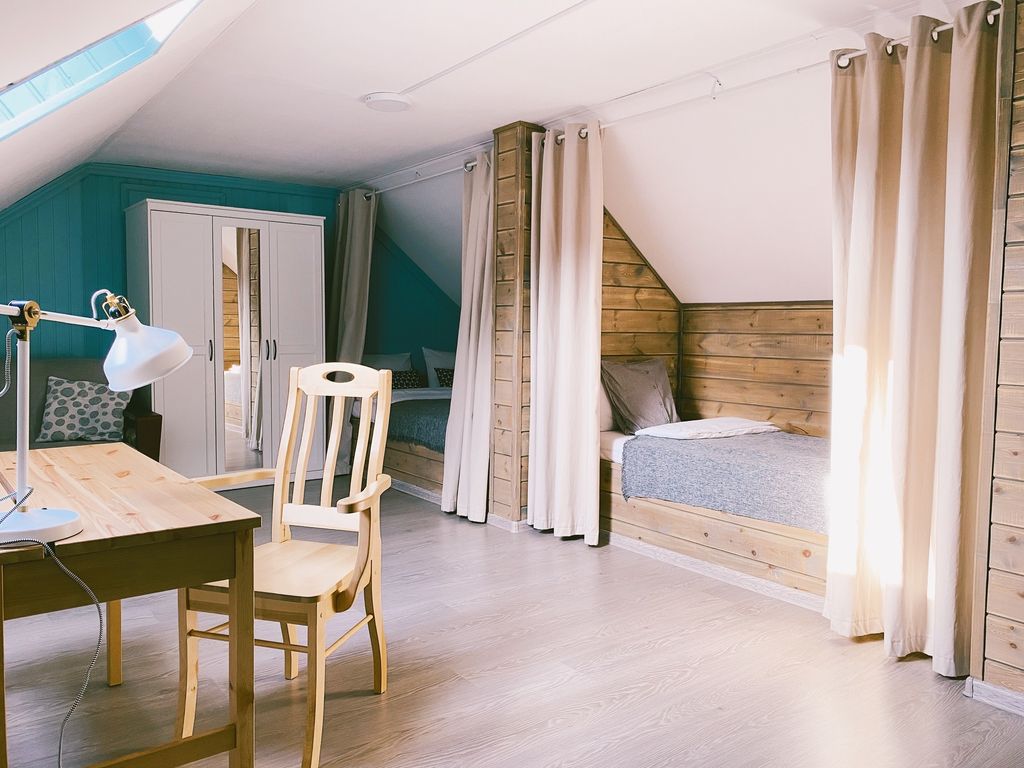 Четырёхместный номер большая мансарда