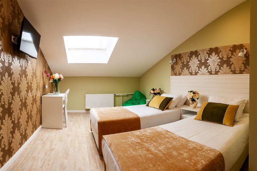Двухместный номер с 2 отдельными кроватями или одной большой стандарт в мансарде