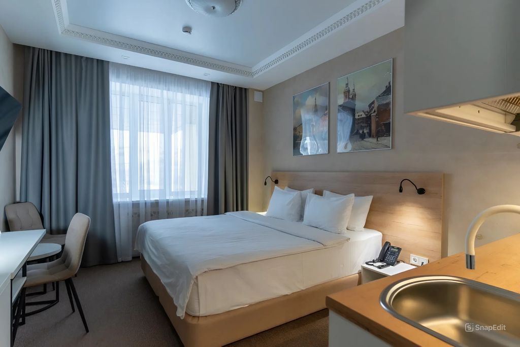 Двухместный номер с 1 кроватью Стандарт с кухней