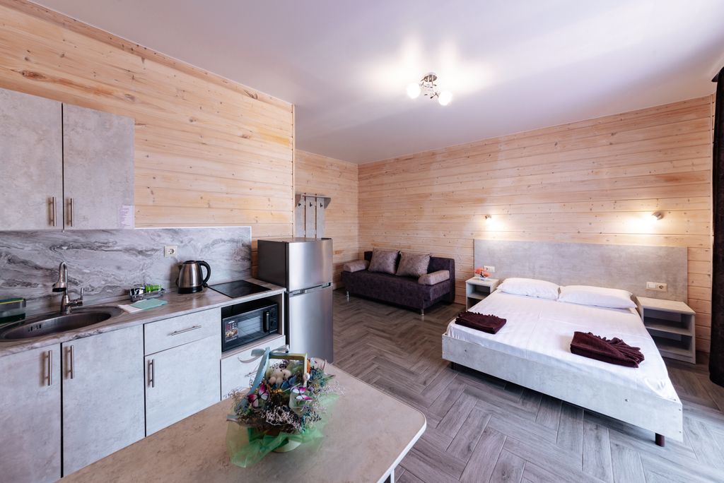 Семейный номер Студия с кухней и балконом