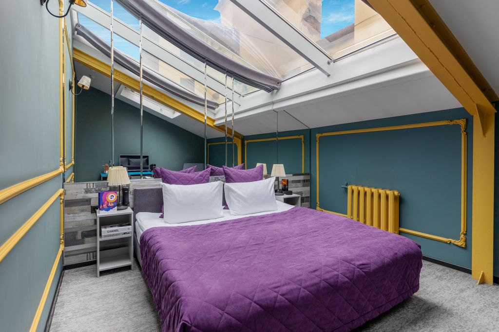 Двухместный номер с 1 кроватью стандартный с мансардным окном