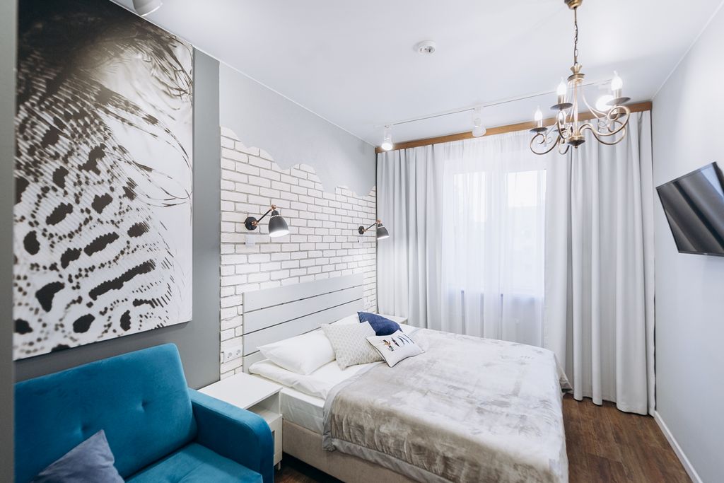 Трёхместный номер Номер с одной двуспальной кроватью + доп. место