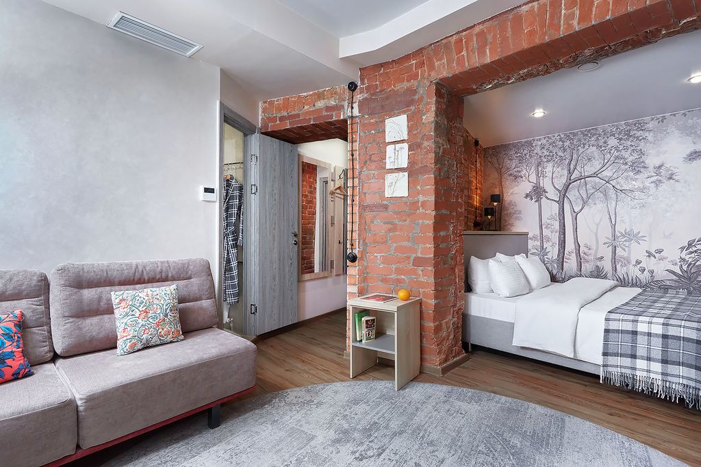 Двухместный номер с 1 кроватью Люкс Лофт 1