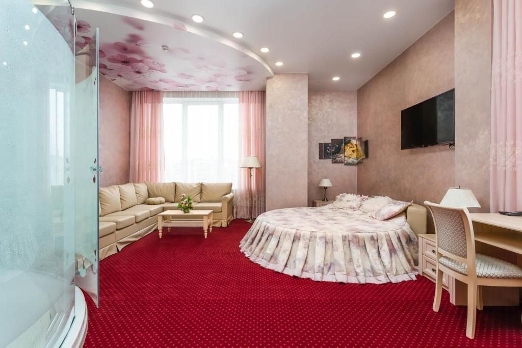 Двухместный номер с 1 кроватью люкс с круглой кроватью и джакузи