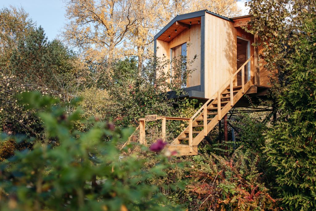 Отдельный дом на дереве ореховый