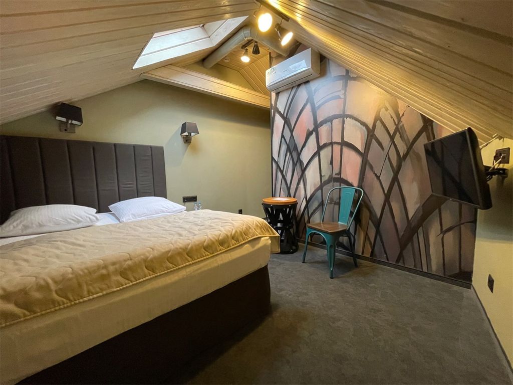 Двухместный номер с 1 кроватью Стандарт мансарда