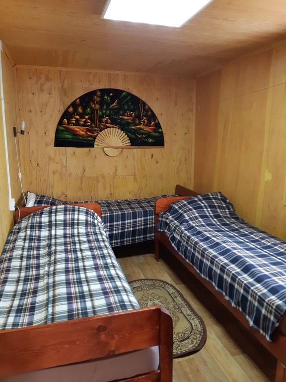 Дом компактный для большой семьи с бассейном, мангалом и кухней