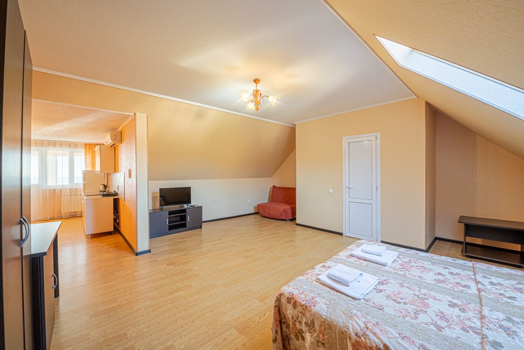 Семейный номер студио с кухней и балконом