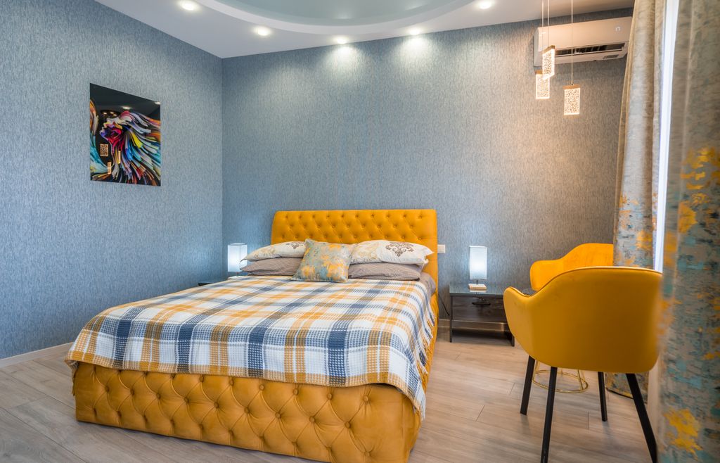 Двухместный номер с 1 кроватью с балконом с красивым видом на улицу и город