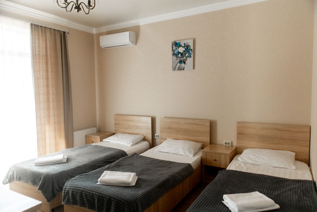 Трёхместный номер стандарт с двухспальной и односпальной кроватями