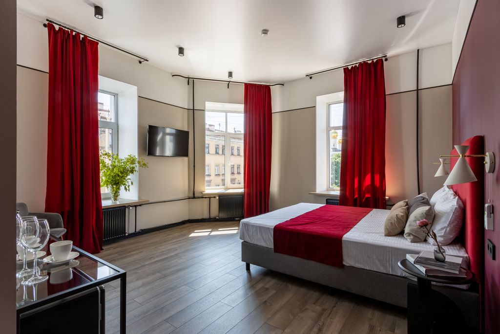 Двухместный номер с 1 кроватью люкс с панорамным видом на город