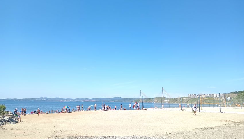 Песчаная сторона пляжа