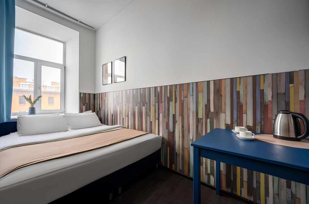 Двухместный номер с 2 отдельными кроватями с видом на город и с удобствами