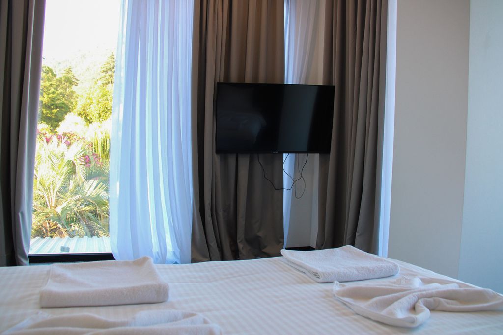 Двухместный номер с 1 кроватью делюкс с видом на парк и озеро с балконом