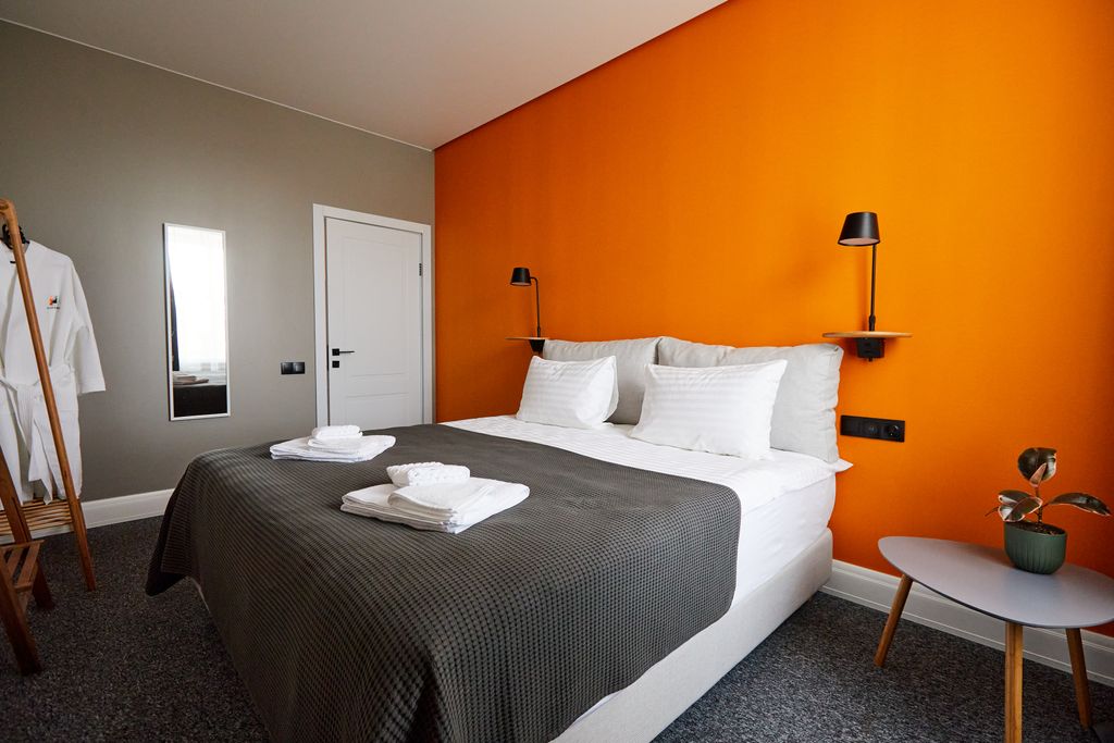 Двухместный номер с 1 кроватью king-size или двумя отдельными кроватями и общей ванной комнатой