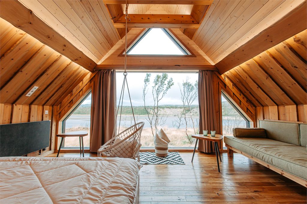 Дом panorama малый коттедж 1 Двуспальная Кровать