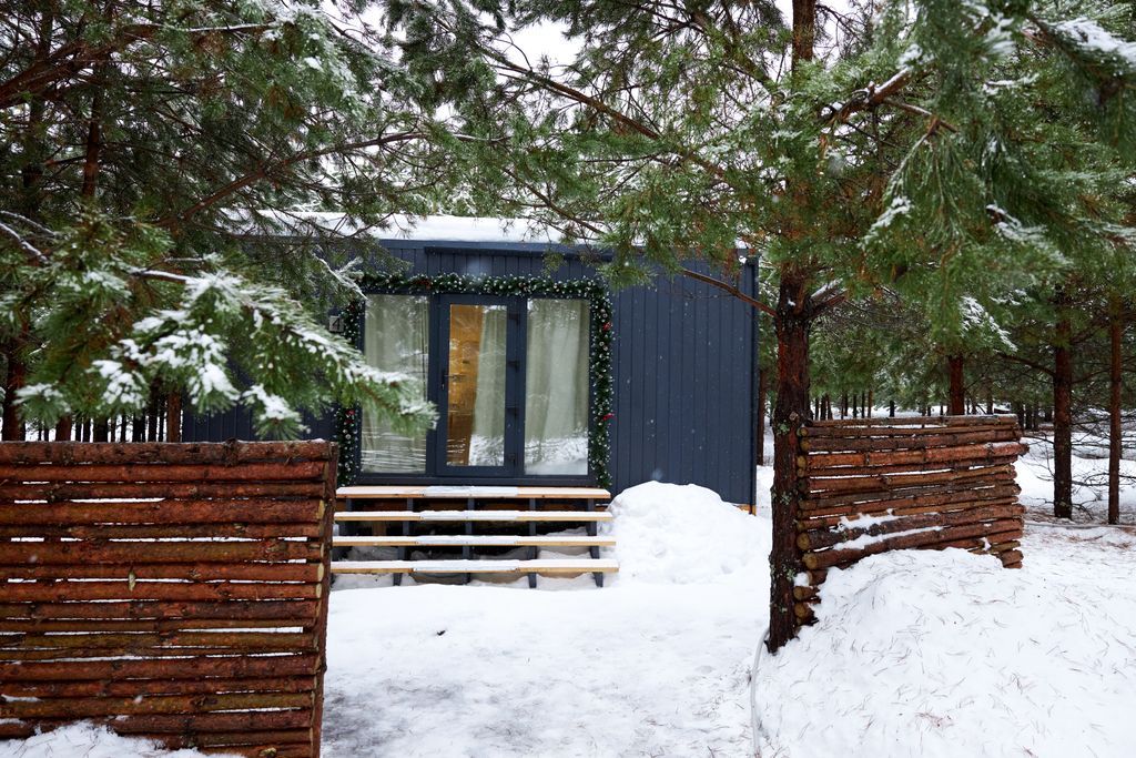 Отдельный дом двухместный с банным чаном и панорамным окном стандарт + №4