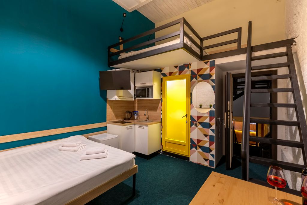 Апартаменты с 2-мя двуспальными кроватями