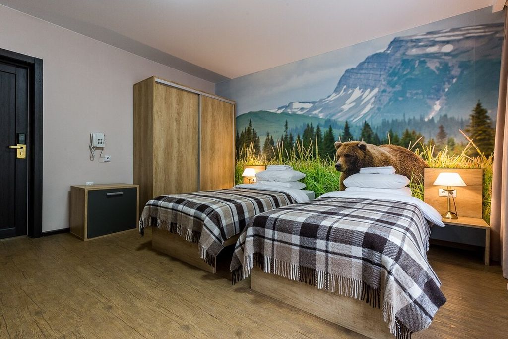 Двухместный номер с 2 отдельными кроватями шале Дикая природа стандарт