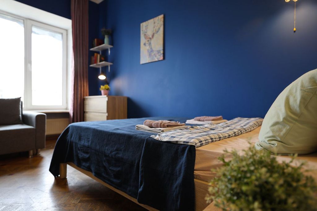 Семейный номер с двуспальной кроватью и раскладным диваном