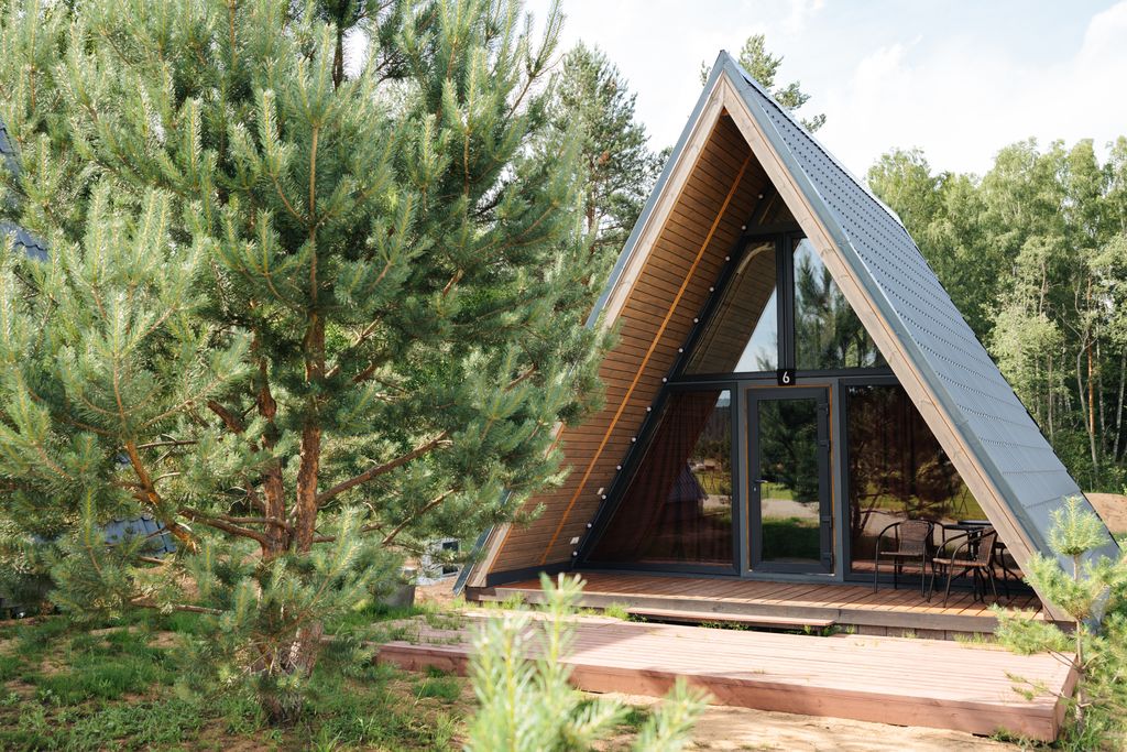 Отдельный дом уникальный A-frame домики с панорамными окнами