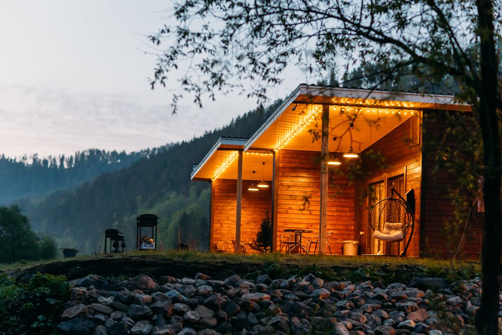 Дом люкс с 1 спальней и камином