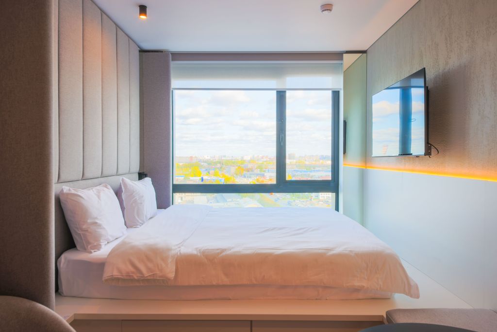 Двухместный номер с 1 кроватью студия стандарт плюс с большой кроватью