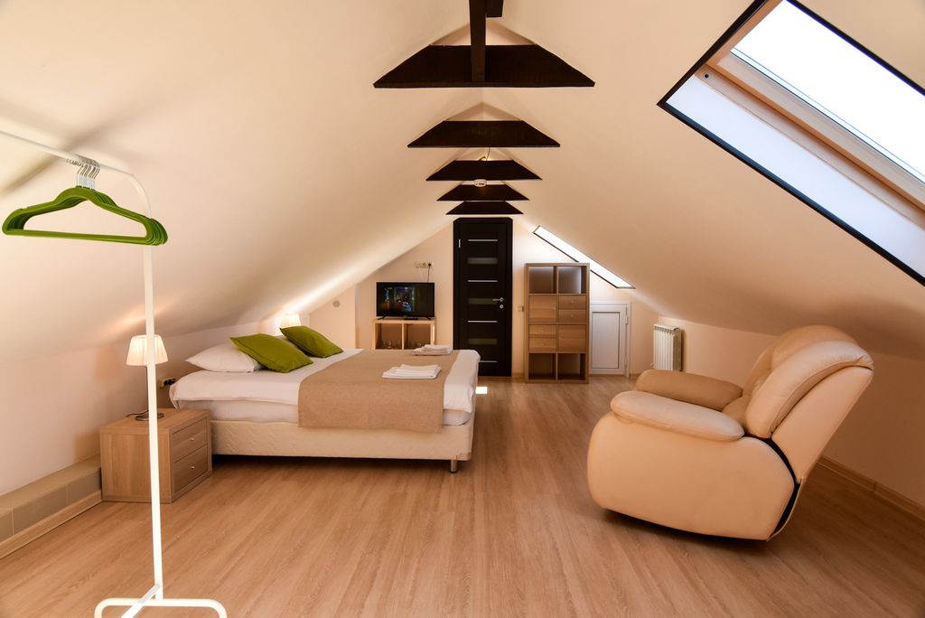 Апартаменты двухкомнатный номер на мансарде